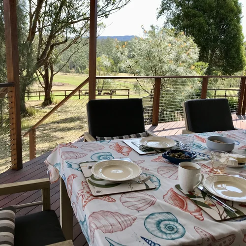 Outdoors Lunch in Rural Horse Holiday Accommodation